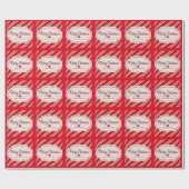 Vrolijk kerstfeest en vrolijk snoepriet voor het n cadeaupapier (Vlak)