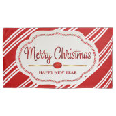 Vrolijk kerstfeest en vrolijk snoepriet voor het n kussensloop (Voorkant-Links)