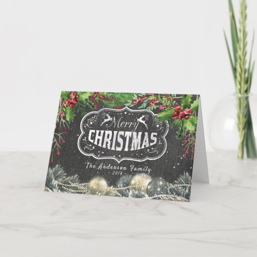 Vrolijk kerstfeest en vrolijke feestdagen (Voorkant)