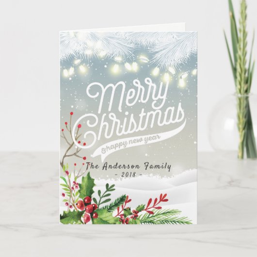 Vrolijk kerstfeest en vrolijke feestdagen (Voorkant)