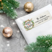 Vrolijk kerstfeest en vrolijke feestdagen etiket