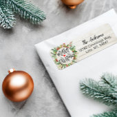 Vrolijk kerstfeest en vrolijke feestdagen etiket