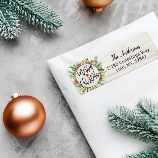 Vrolijk kerstfeest en vrolijke feestdagen etiket