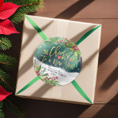 Vrolijk kerstfeest en vrolijke feestdagen ronde sticker