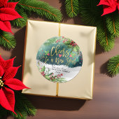 Vrolijk kerstfeest en vrolijke feestdagen ronde sticker