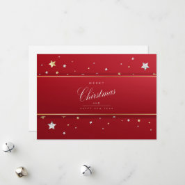 Vrolijk kerstfeest en vrolijke nieuwjaarsfeestkaar feestdagenkaart