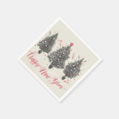 Vrolijk kerstfeest en vrolijke nieuwjaren servet (Hoek)