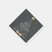 Vrolijk kerstfeest en vrolijke nieuwjaren servet (Hoek)