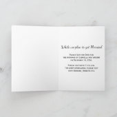 Vrolijk kerstfeest en winterhuwelijk sparen de Dat Feestdagen Kaart (Binnen)