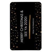 Vrolijk kerstfeest en zie Ya 2020 Aangepast gezin Magneet (Verticaal)