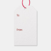 Vrolijk Kerstfeest Engelse Bulldog Rendier Cadeaulabel (Achterkant)