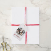 Vrolijk Kerstfeest Engelse Bulldog Rendier Cadeaulabel (Met Touw)