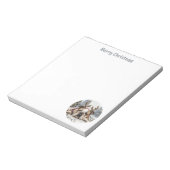 Vrolijk Kerstfeest Engelse Bulldog Rendier Notitieblok (Linkerzijde)