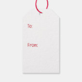 Vrolijk Kerstfeest Engelse Bulldog Santa Hats Cadeaulabel (Achterkant)