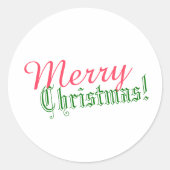 vrolijk kerstfeest! Envelopsluiting Ronde Sticker (Voorkant)