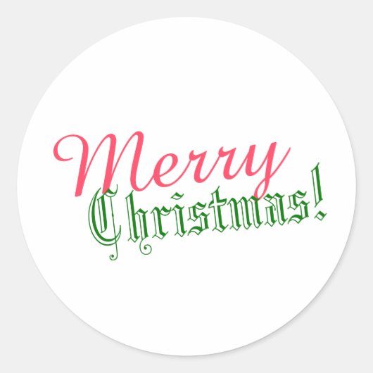 vrolijk kerstfeest! Envelopsluiting Ronde Sticker (Voorkant)