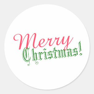 vrolijk kerstfeest! Envelopsluiting Ronde Sticker