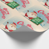 Vrolijk kerstfeest eten Drink en aardig zijn Cadeaupapier (Hoek)