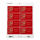 Vrolijk kerstfeest etiket (Full Sheet)