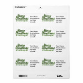 Vrolijk kerstfeest etiket (Full Sheet)