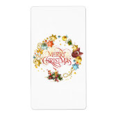 Vrolijk kerstfeest etiket (Voorkant)