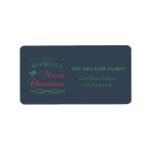 Vrolijk kerstfeest etiket (Voorkant)