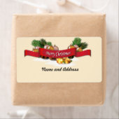 Vrolijk kerstfeest etiket (Insitu)