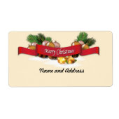 Vrolijk kerstfeest etiket (Voorkant)
