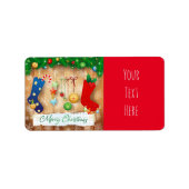 Vrolijk kerstfeest etiket (Voorkant)