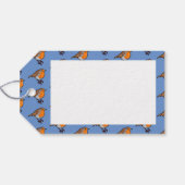 vrolijk kerstfeest! Europees Robin rood borstpatro Cadeaulabel (Achterkant Horizontaal)