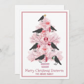 Vrolijk Kerstfeest Evermore Gothic Crow Vakantie Feestdagenkaart (Voorkant / Achterkant)