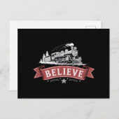 Vrolijk Kerstfeest Express Noordpool Kerstman Feestdagenkaart (Voorkant / Achterkant)