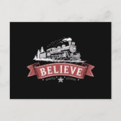 Vrolijk Kerstfeest Express Noordpool Kerstman Feestdagenkaart (Voorkant)