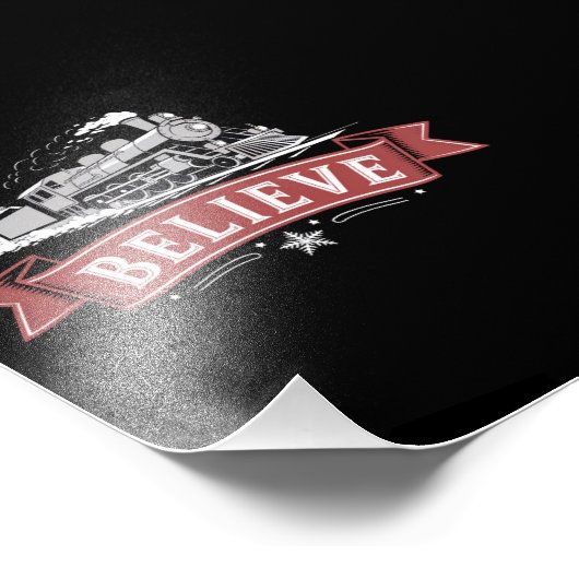 Vrolijk Kerstfeest Express Noordpool Kerstman Foto Afdruk (Hoek)