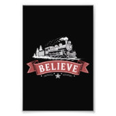 Vrolijk Kerstfeest Express Noordpool Kerstman Foto Afdruk (Voorkant)