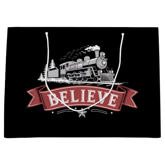 Vrolijk Kerstfeest Express Noordpool Kerstman Groot Cadeauzakje (Voorkant)