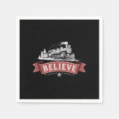 Vrolijk Kerstfeest Express Noordpool Kerstman Servet (Voorkant)