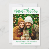 vrolijk kerstfeest | Familie Afbeelding gepersonal Feestdagenkaart (Voorkant)