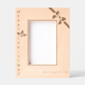 Vrolijk Kerstfeest familie afbeelding op maat Gegraveerde Lijstjes (Voorkant)