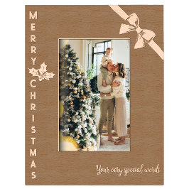 Vrolijk Kerstfeest familie afbeelding op maat Gegraveerde Lijstjes