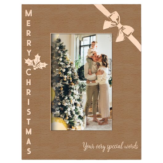 Vrolijk Kerstfeest familie afbeelding op maat Gegraveerde Lijstjes