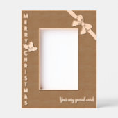 Vrolijk Kerstfeest familie afbeelding op maat Gegraveerde Lijstjes (Voorkant)