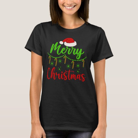 Vrolijk Kerstfeest, Familie Bijpassende Kerstmis T-shirt (Voorkant)