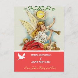 Vrolijk kerstfeest familie foto briefkaart