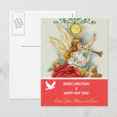 Vrolijk kerstfeest familie foto briefkaart (Voorkant / Achterkant)