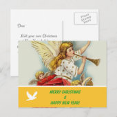 Vrolijk kerstfeest familie foto briefkaart (Voorkant / Achterkant)