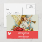 Vrolijk kerstfeest familie foto briefkaart (Voorkant / Achterkant)