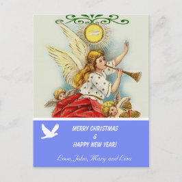 Vrolijk kerstfeest familie foto briefkaart