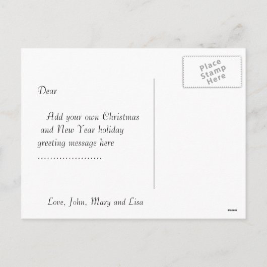 Vrolijk kerstfeest familie foto briefkaart (Achterkant)