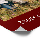 Vrolijk Kerstfeest Familie Foto Eenvoudige Typogra Poster (Hoek)